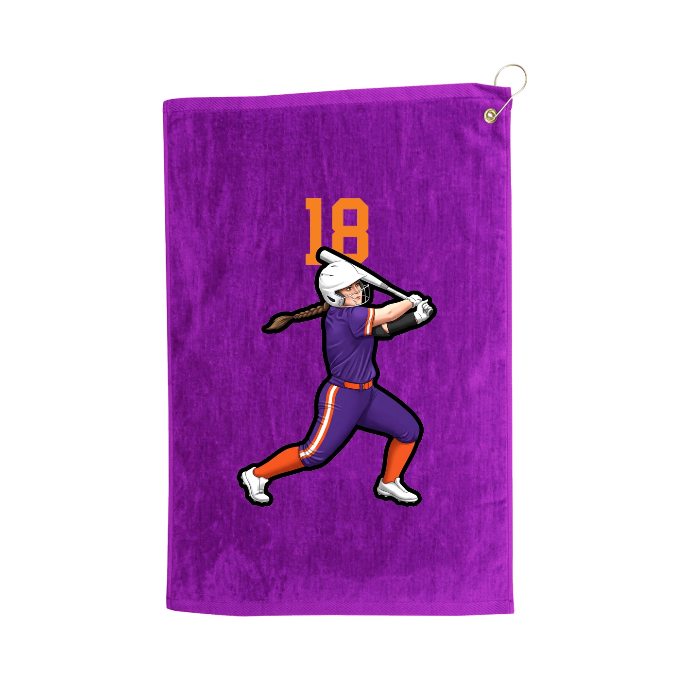 Golf Towel — Number Top in Purple