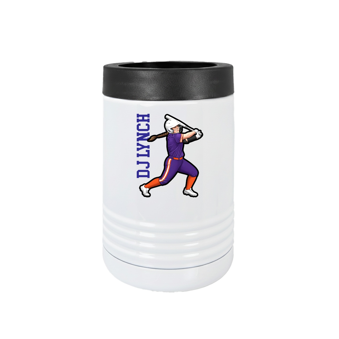 Beverage Holder — Name Vertical in White