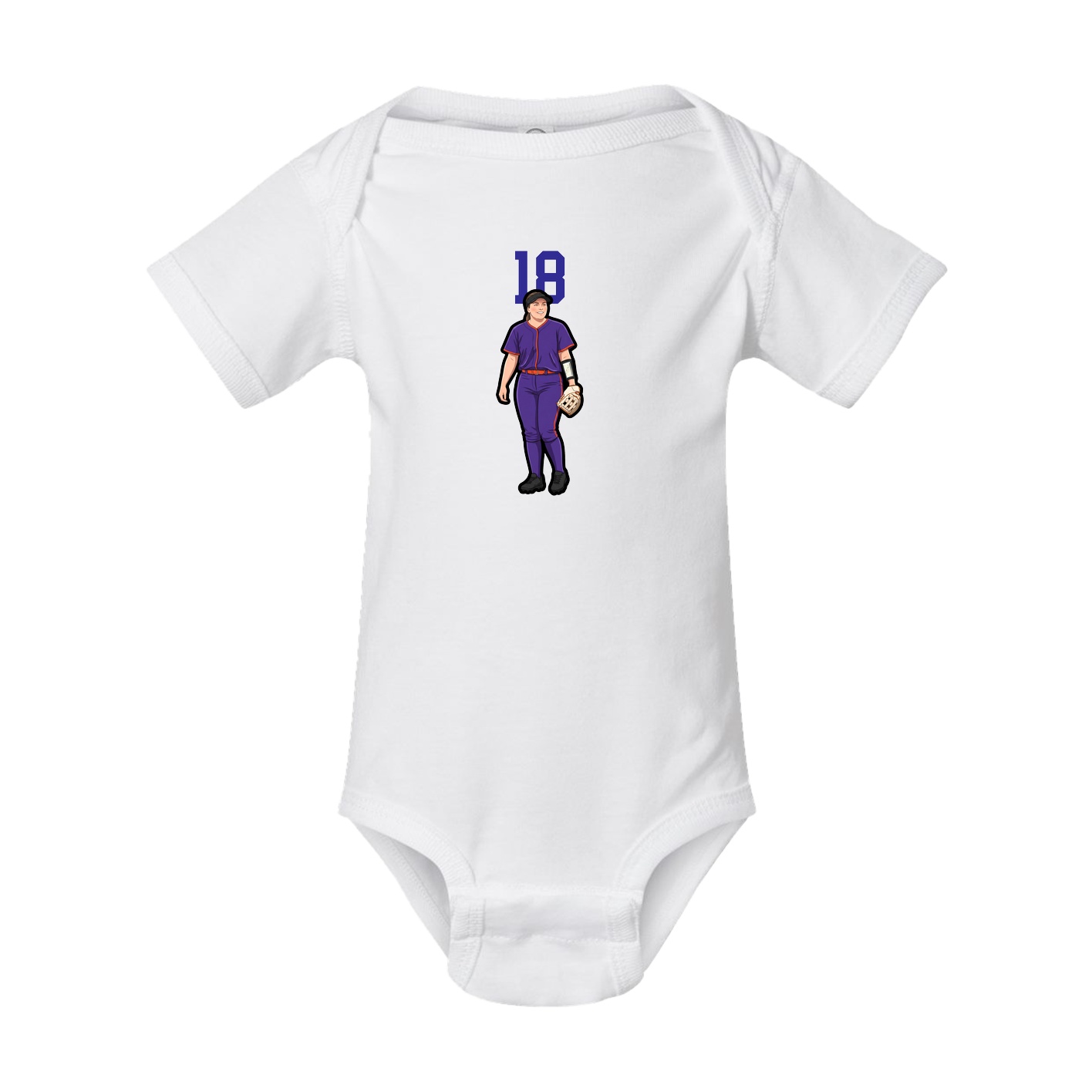 Baby Onesie — Number Top in White