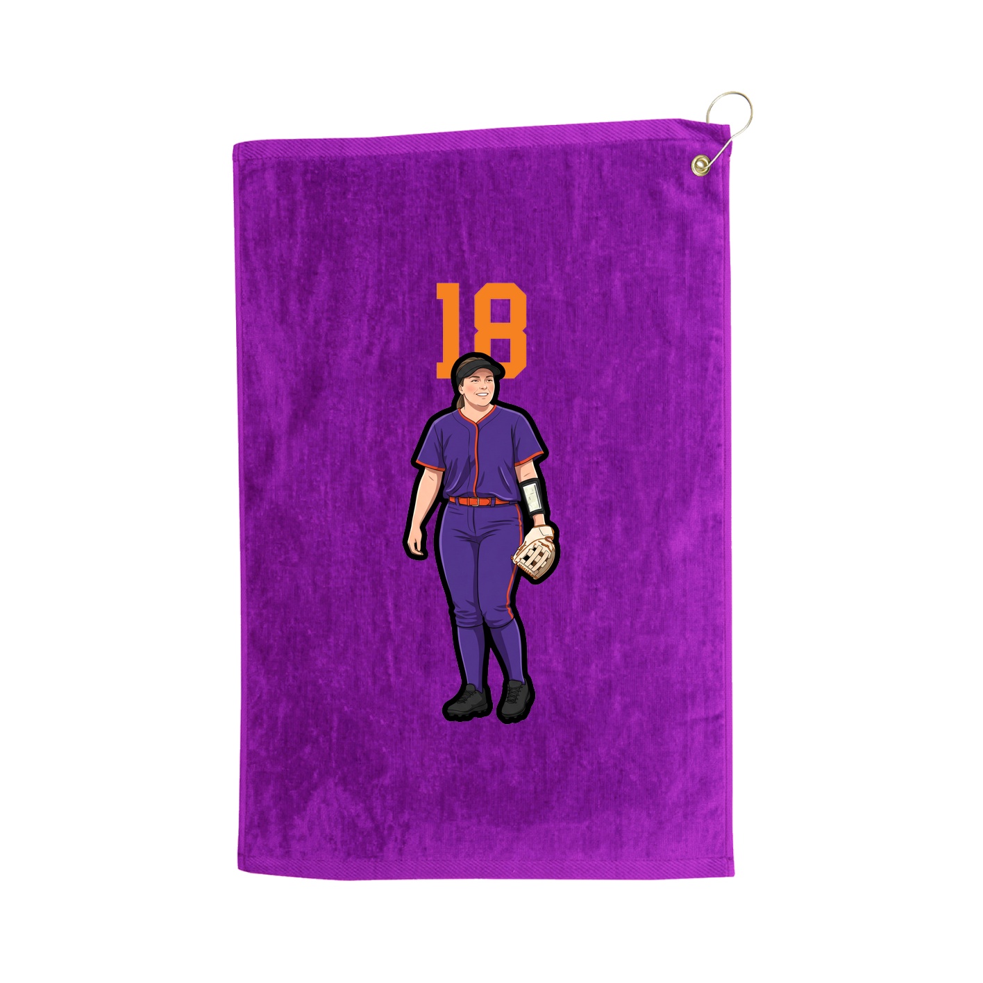 Golf Towel — Number Top in Purple