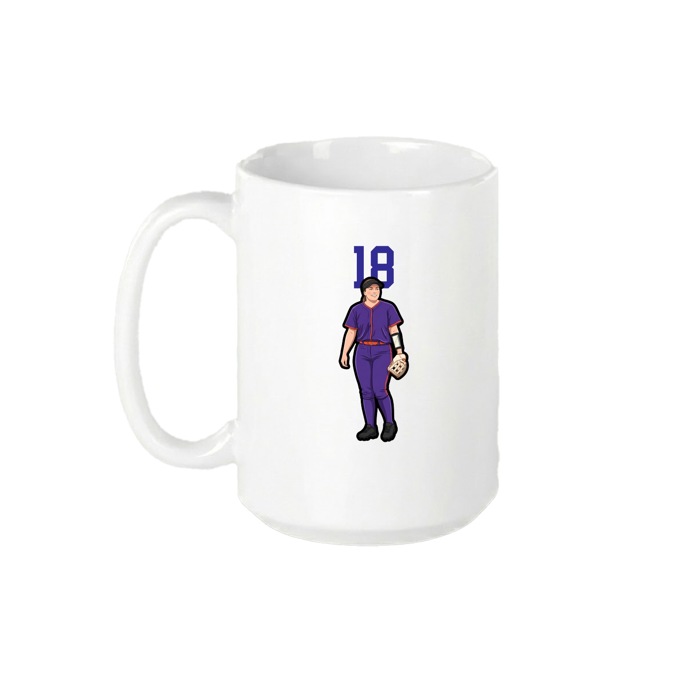 15oz Coffee Mug — Number Top in White
