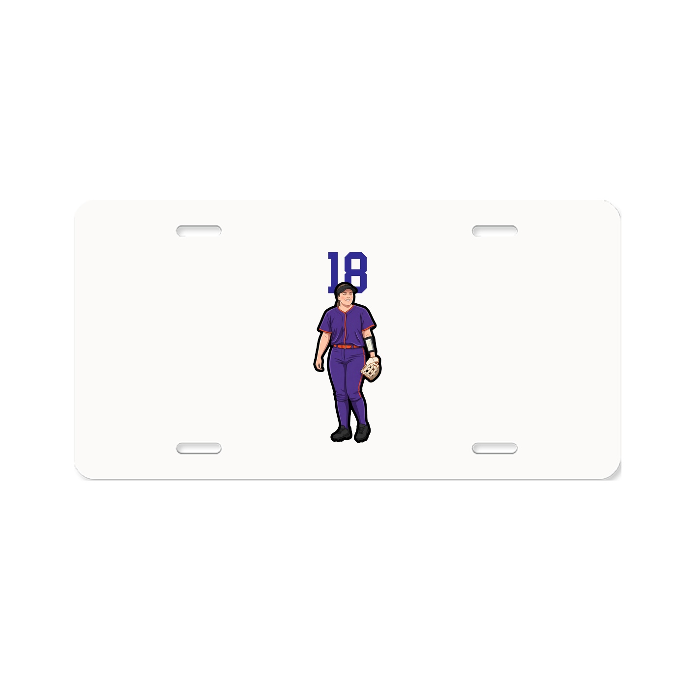 License Plate — Number Top in Classic