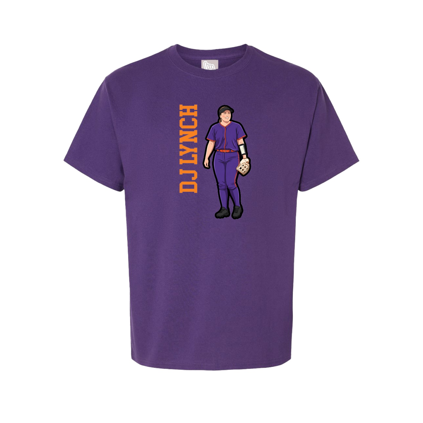 Youth Tee — Name Vertical in Purple
