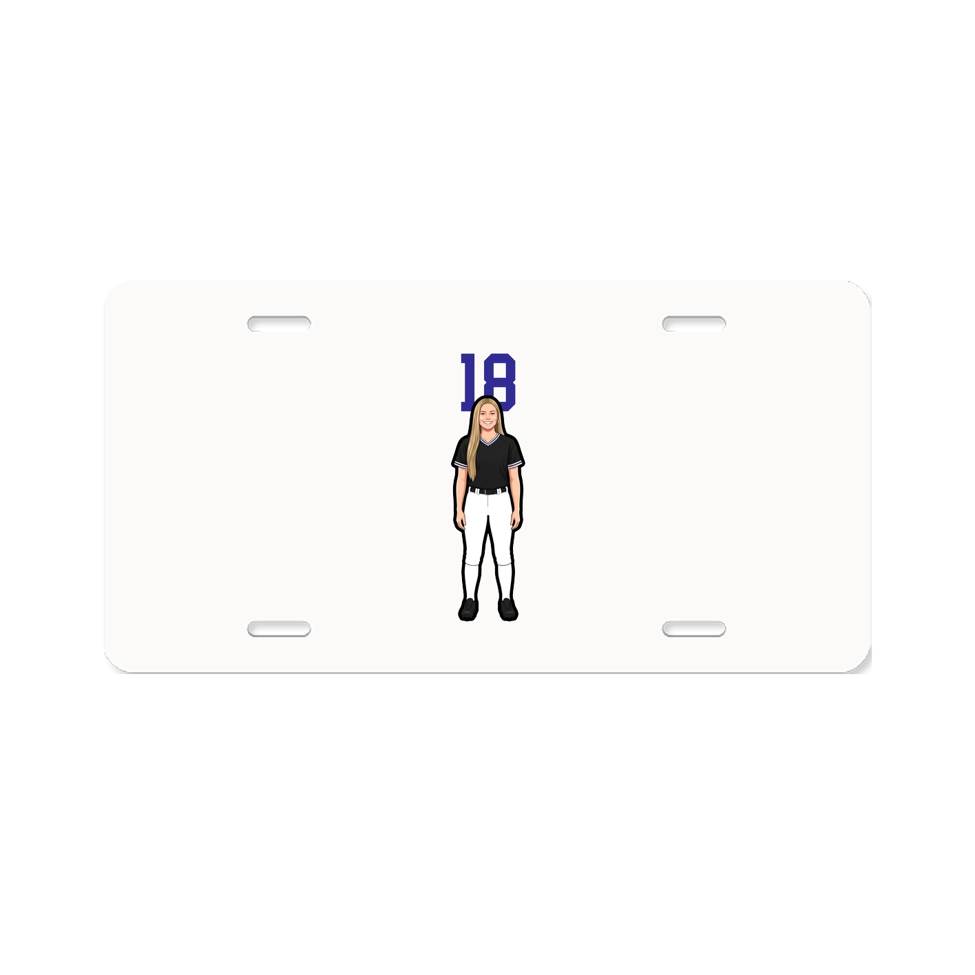 License Plate — Number Top in Classic