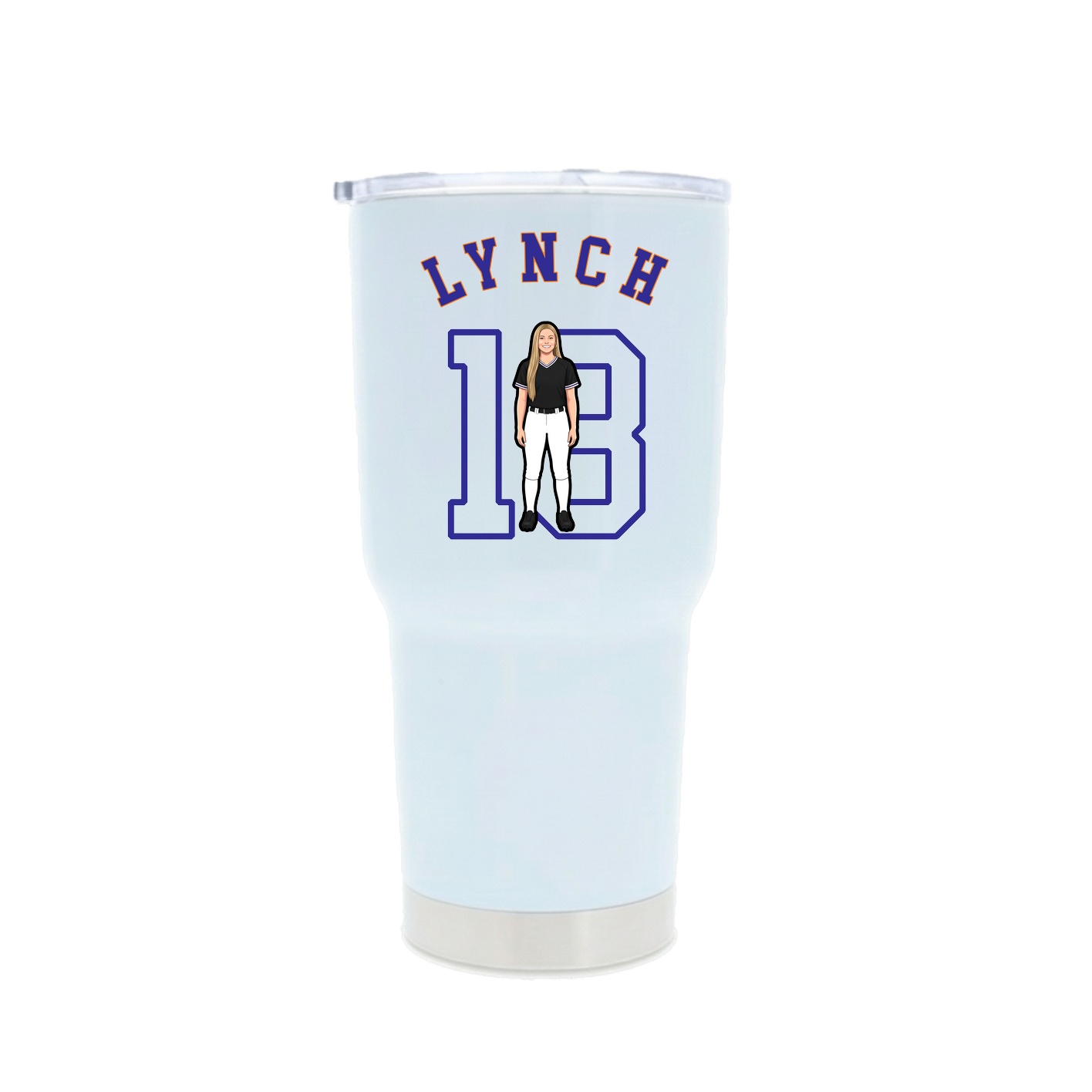 30oz Stainless Steel Tumbler — Shirsey Arch in White