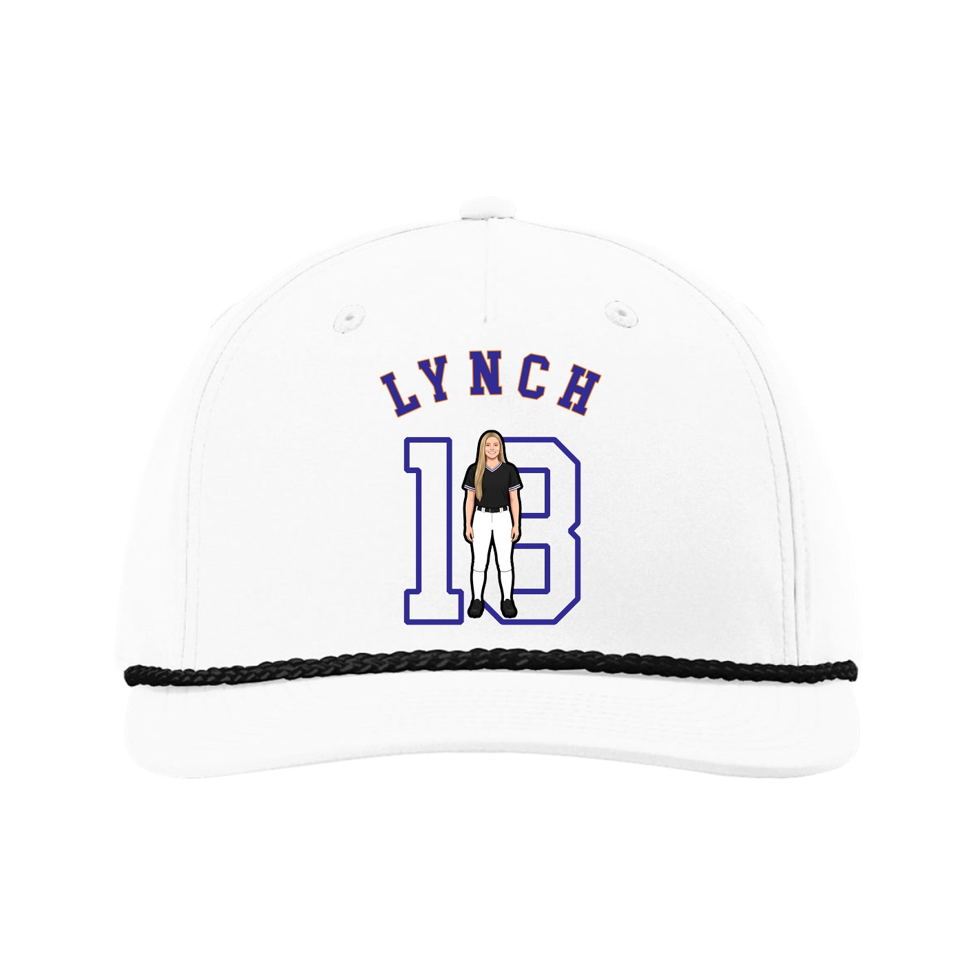 Five-Panel Classic Rope Cap — Shirsey Arch in White