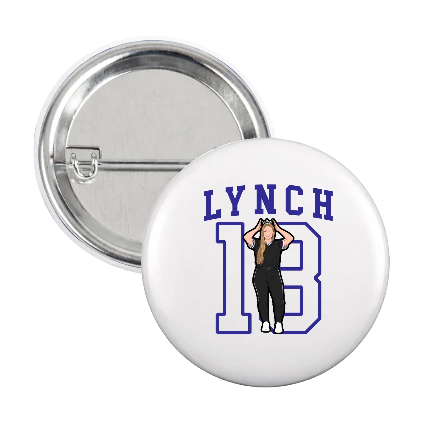 Game Day Button — Shirsey in White
