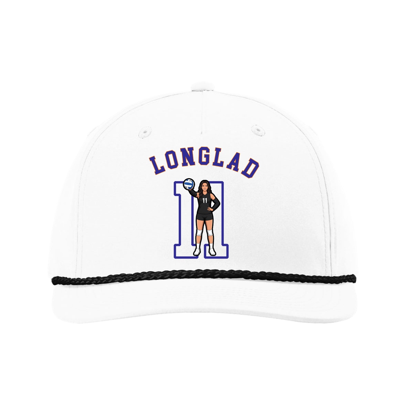 Five-Panel Classic Rope Cap — Shirsey Arch in White