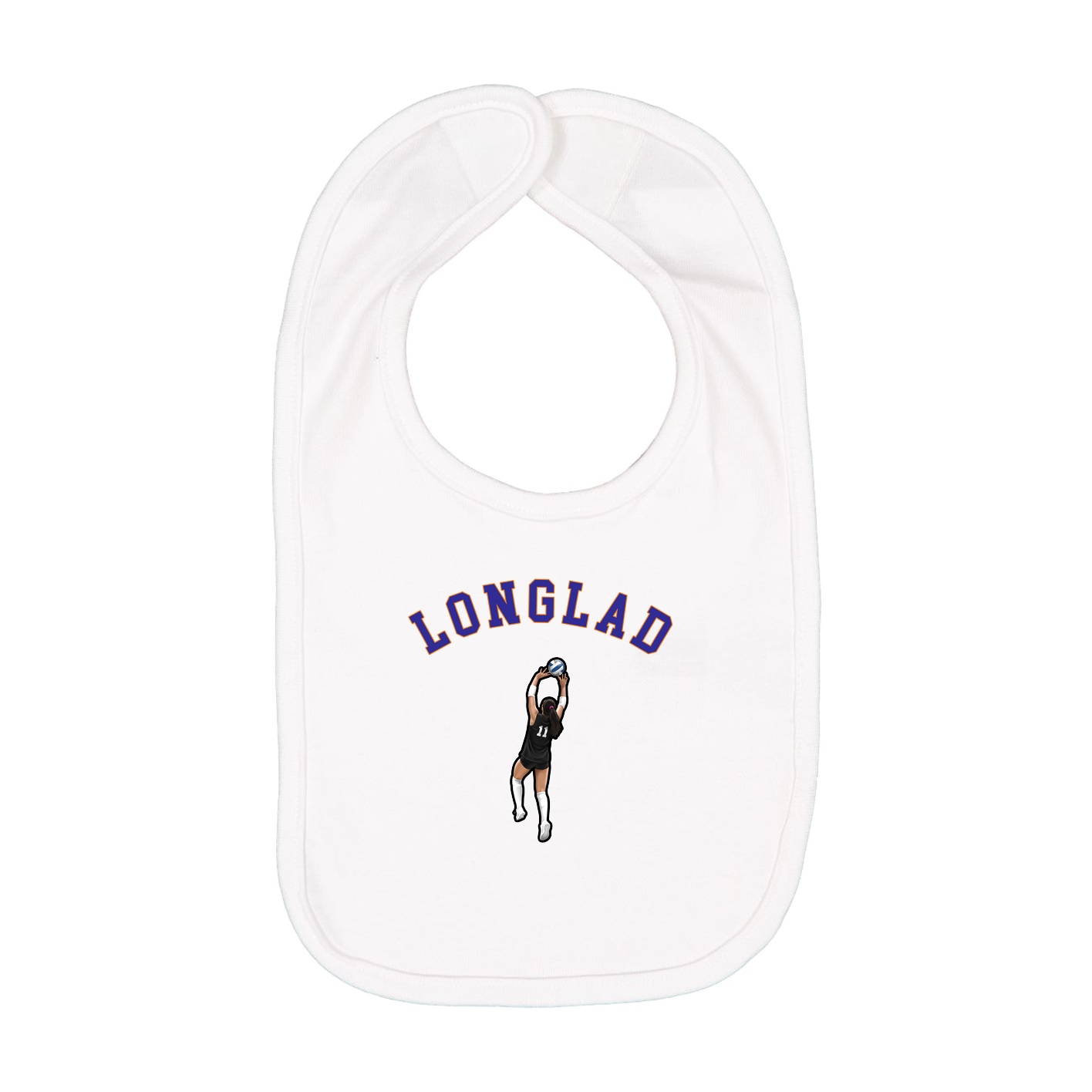 Infant Bib — Shirsey Arch in White
