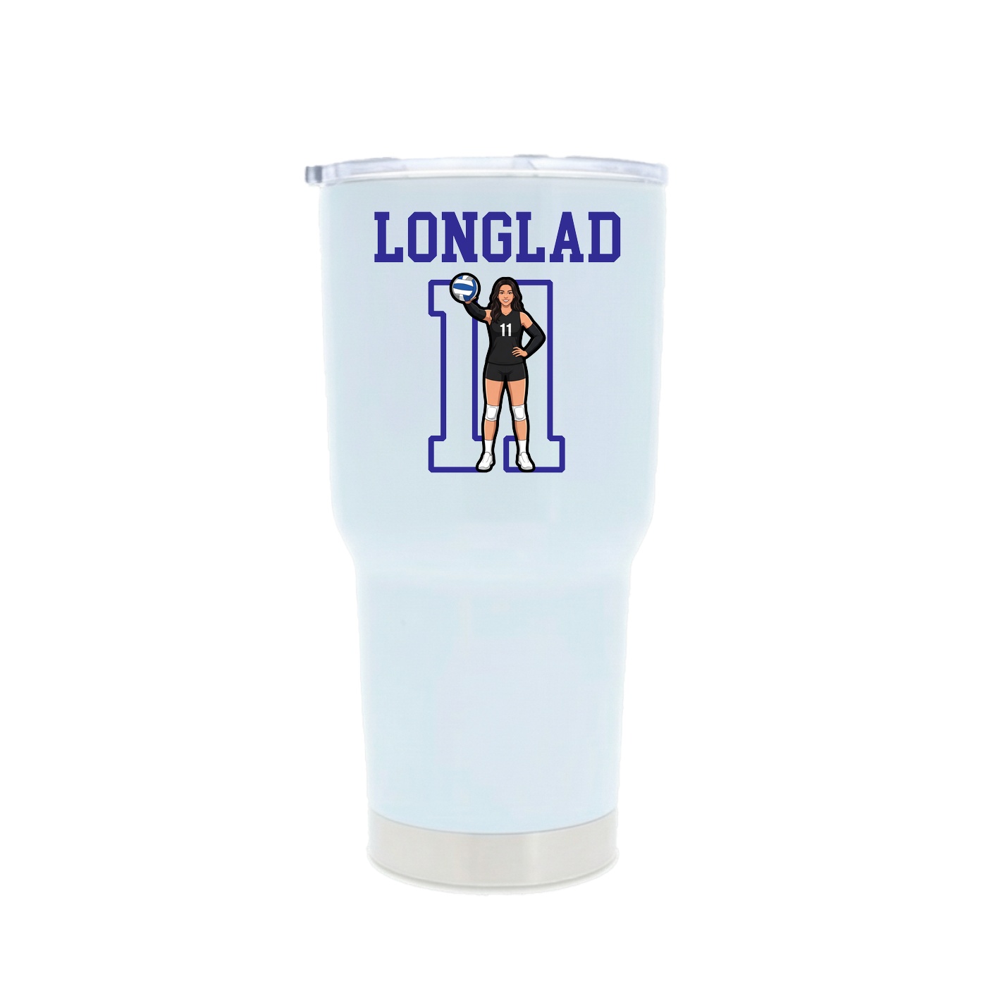 30oz Stainless Steel Tumbler — Shirsey in White
