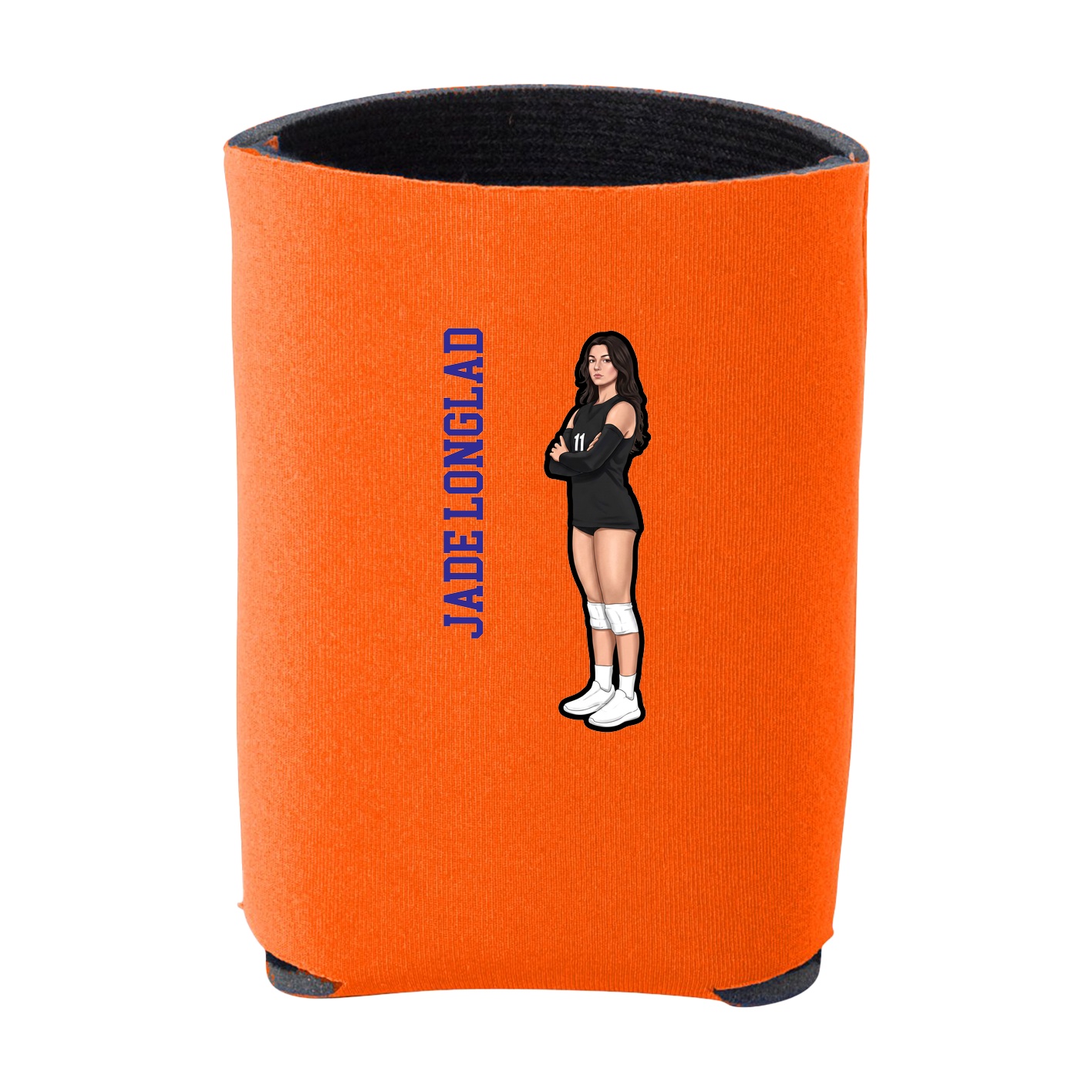 Can Holder — Name Vertical in Orange