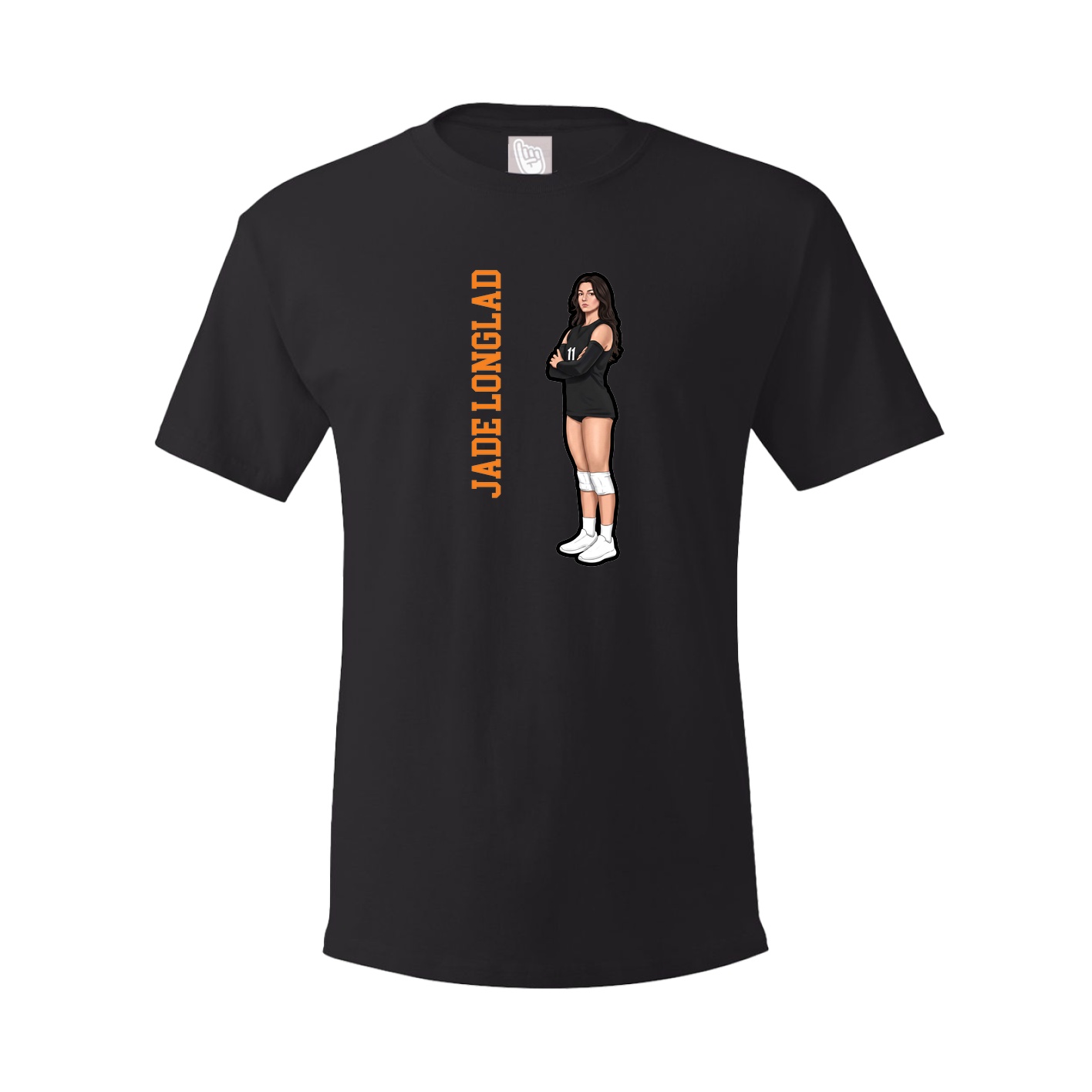 Tee — Name Vertical in Black