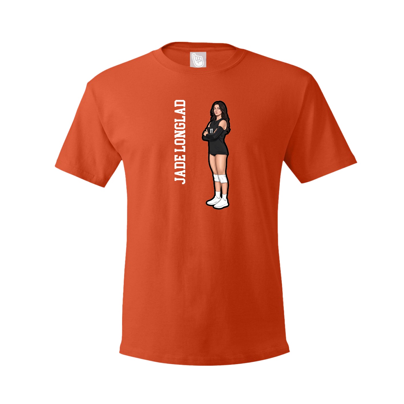 Youth Tee — Name Vertical in Orange