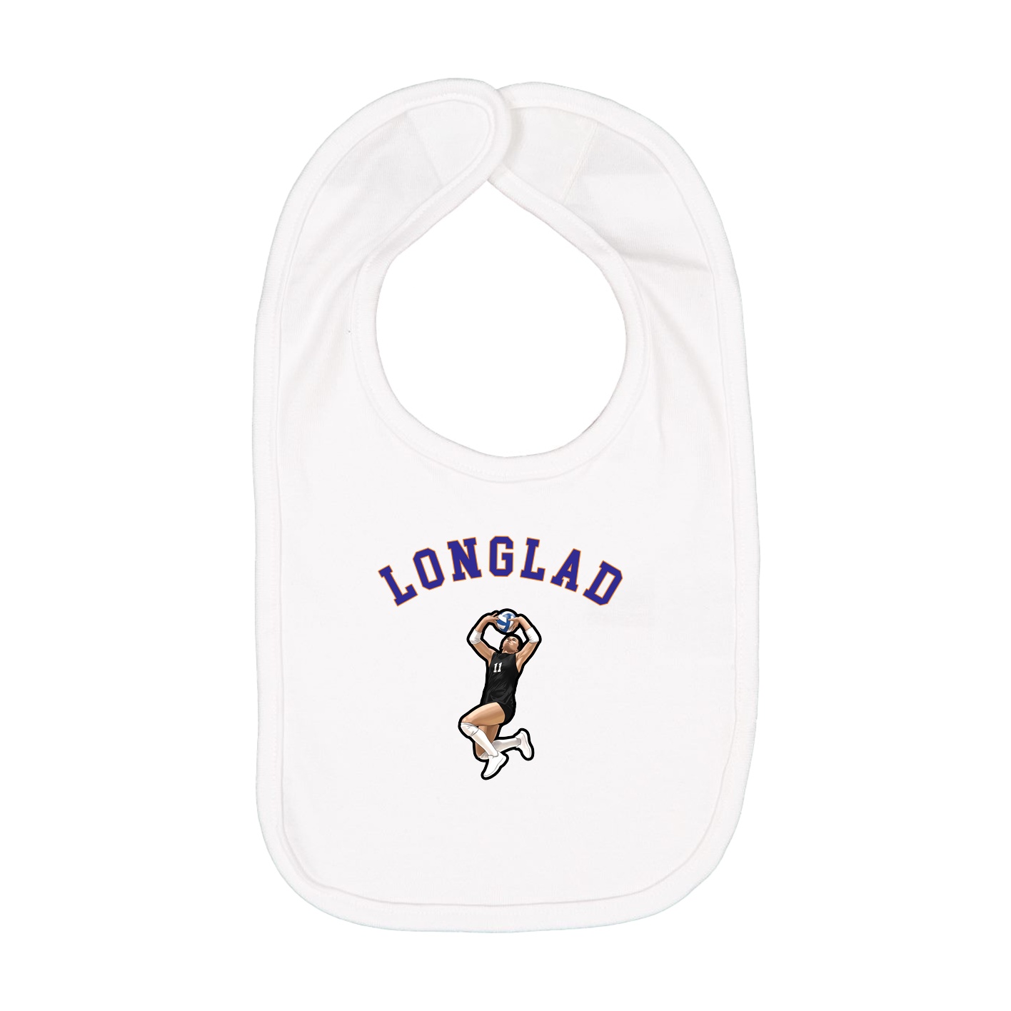 Infant Bib — Shirsey Arch in White