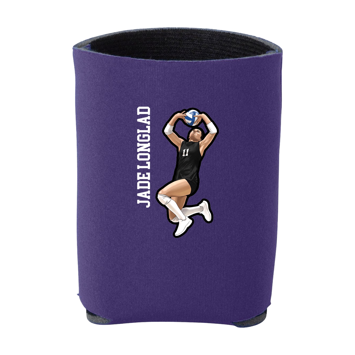 Can Holder — Name Vertical in Purple