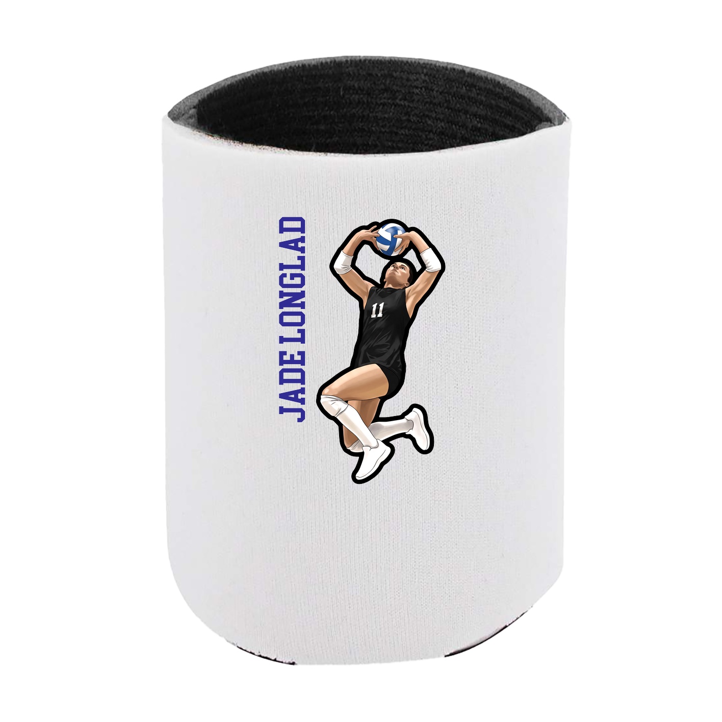 Can Holder — Name Vertical in White