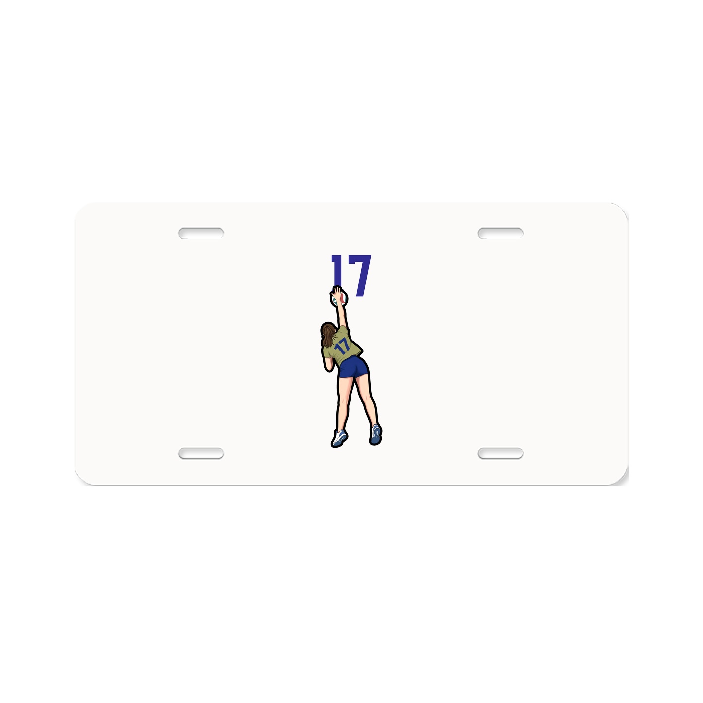 License Plate — Number Top in Classic