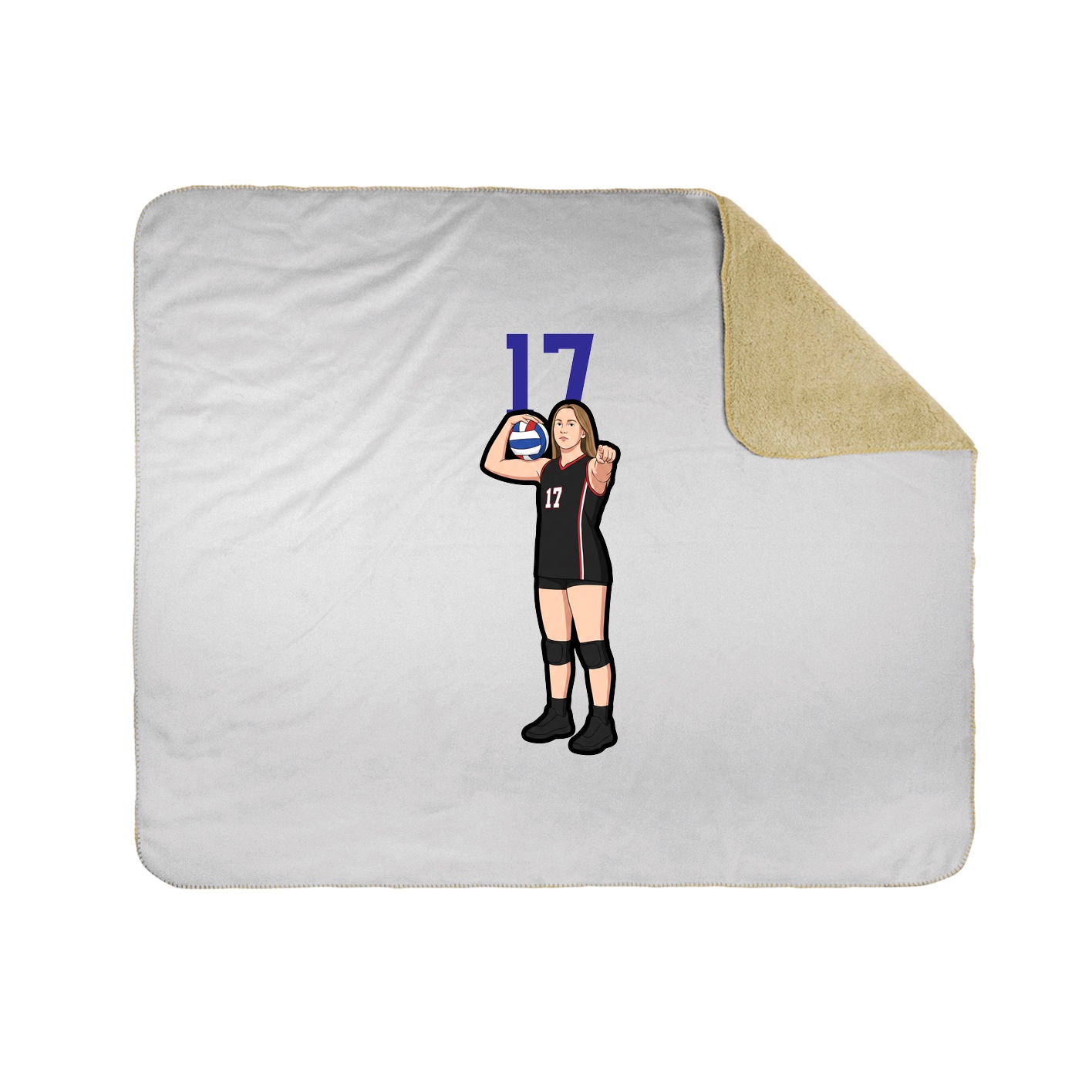 Throw Blanket — Number Top in White