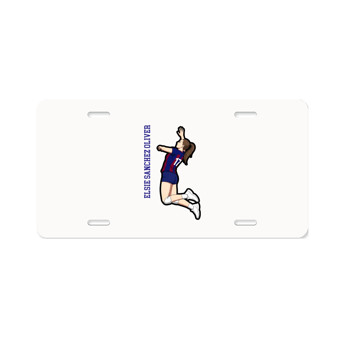 License Plate — Name Vertical in Classic