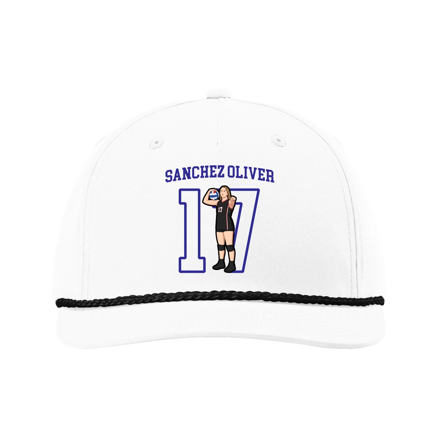 Five-Panel Classic Rope Cap — Shirsey in White