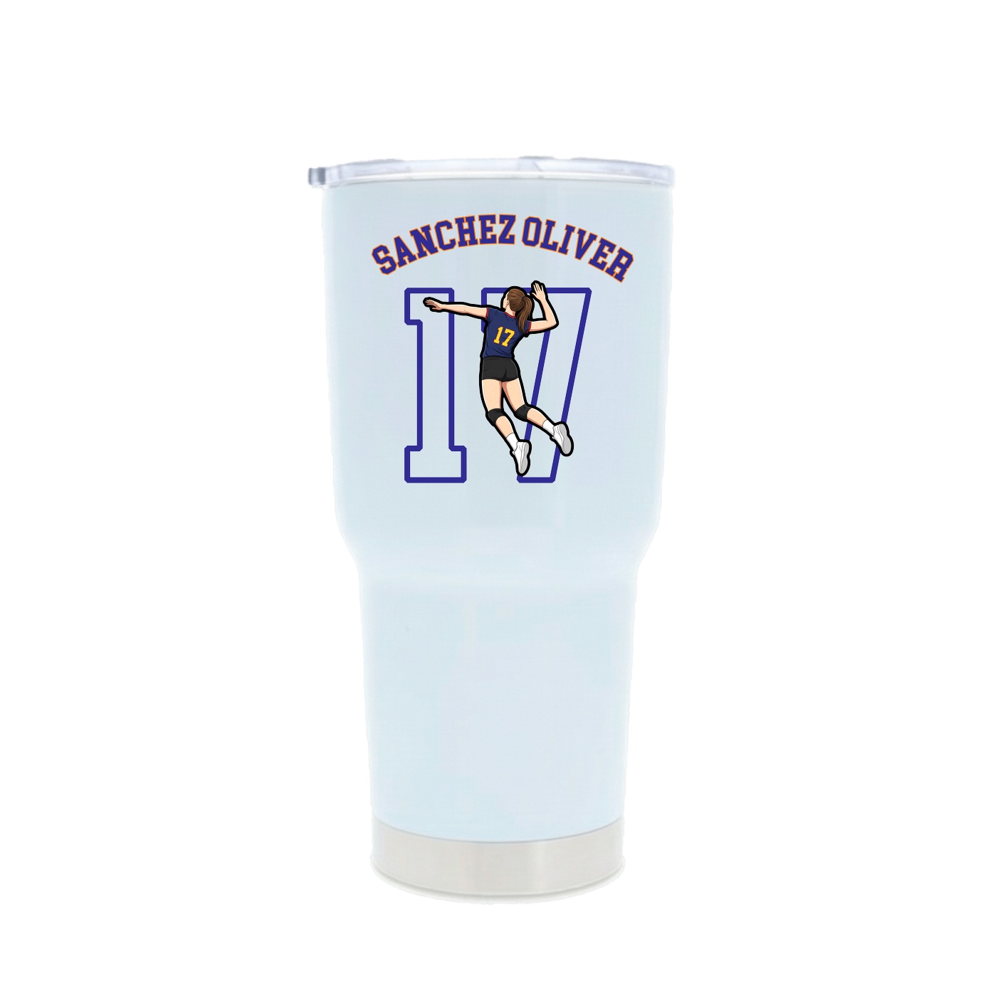 30oz Stainless Steel Tumbler — Shirsey Arch in White