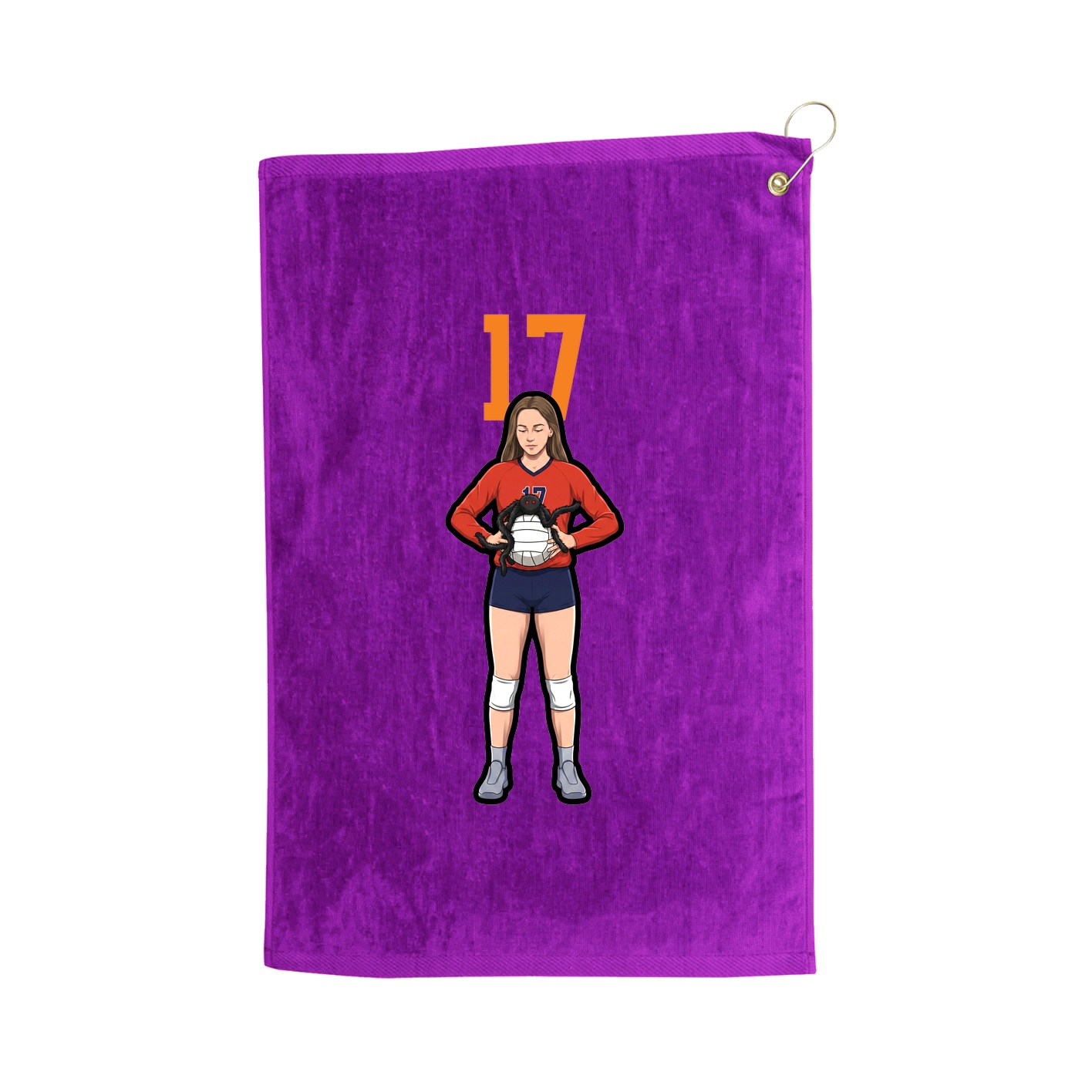 Golf Towel — Number Top in Purple