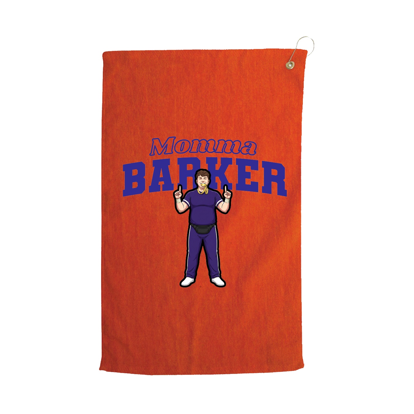 Golf Towel — Mothers Day Block in Orange