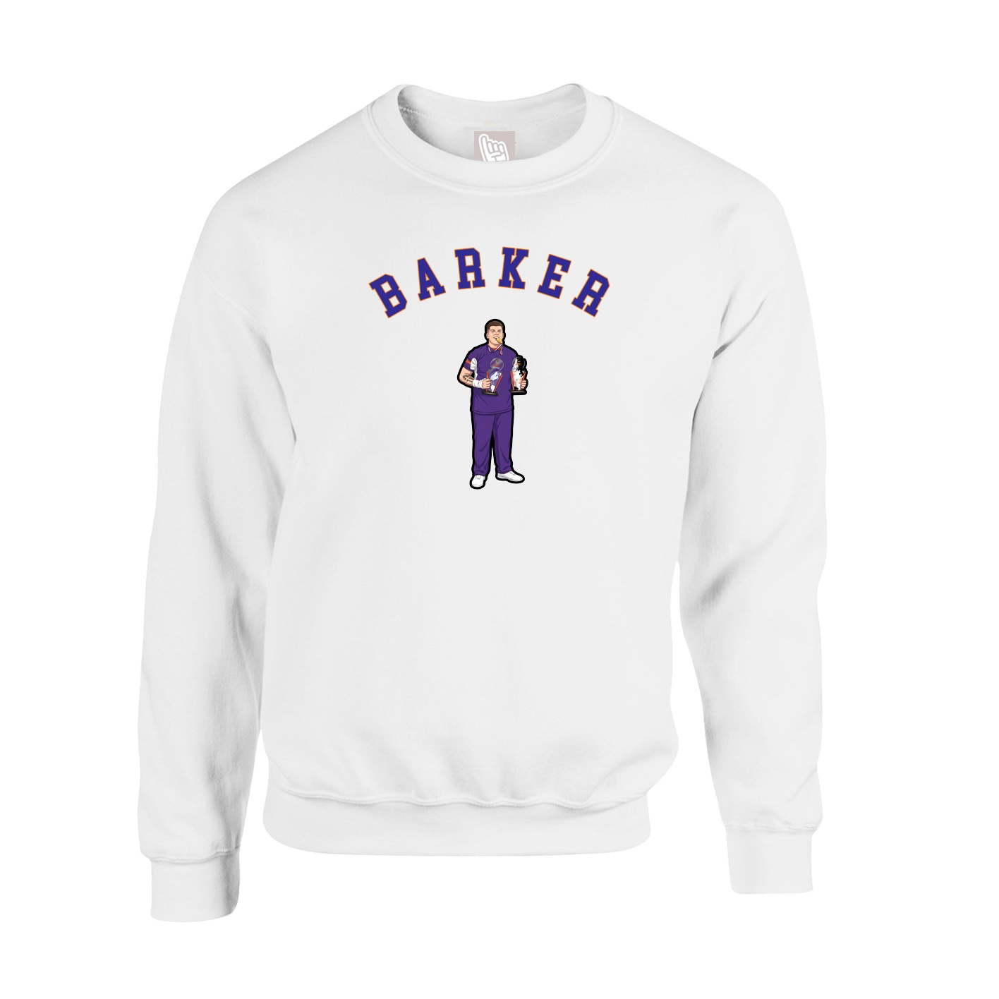 Fleece Crew — Shirsey Arch in White