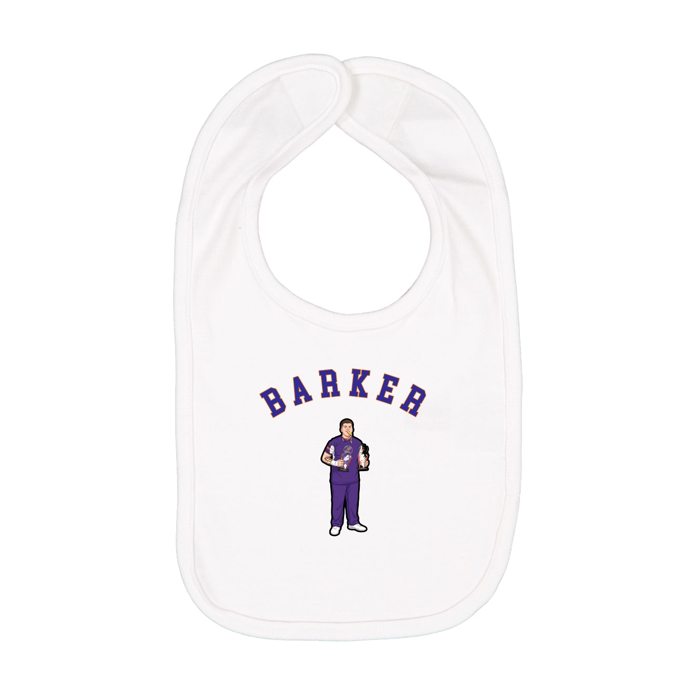 Infant Bib — Shirsey Arch in White