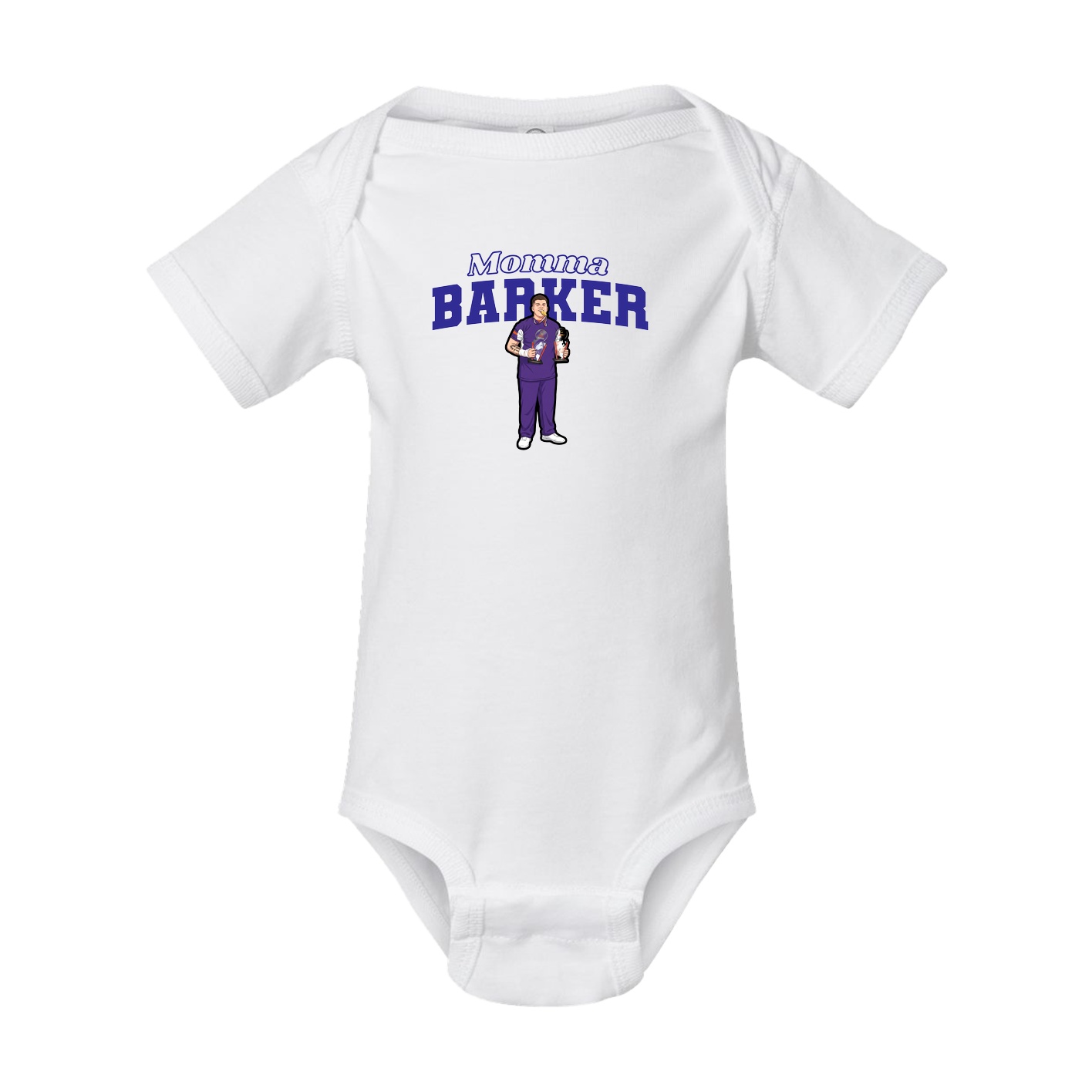 Baby Onesie — Mothers Day Block in White