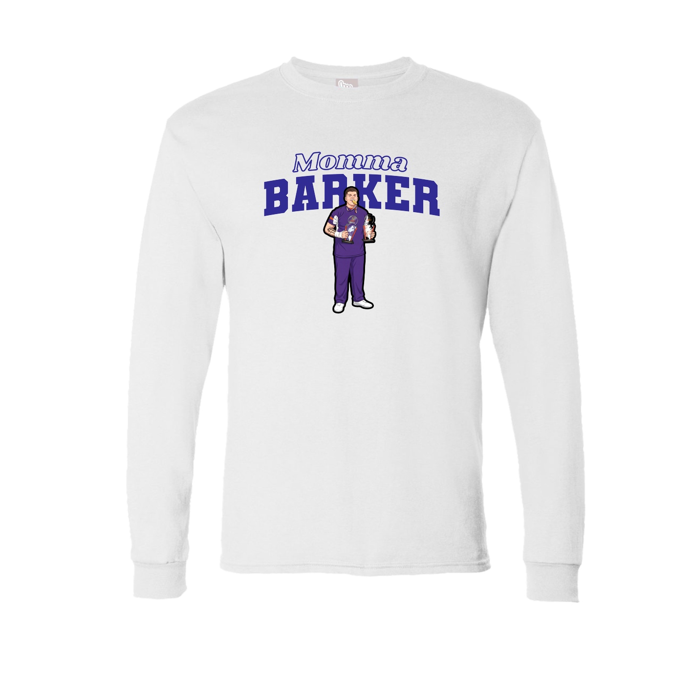 Long Sleeve Tee — Mothers Day Block in White
