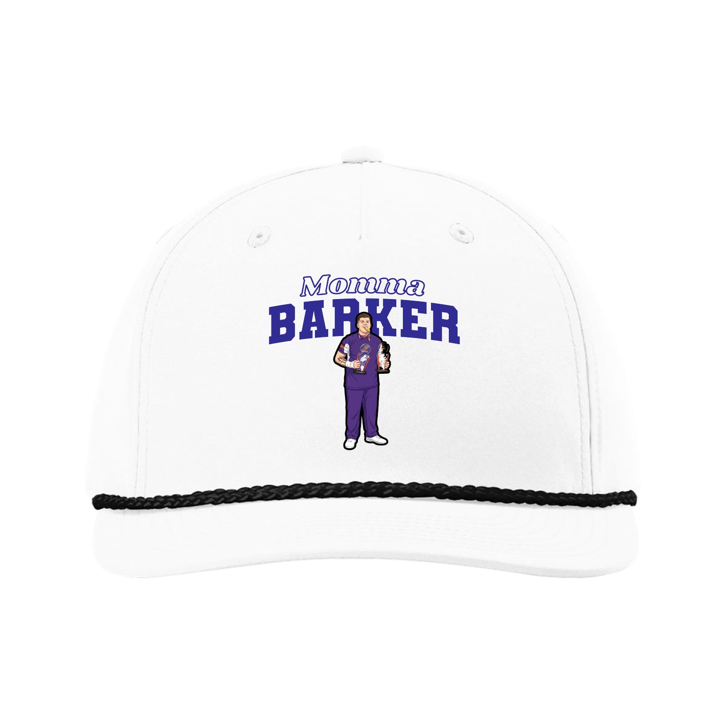 Five-Panel Classic Rope Cap — Mothers Day Block in White