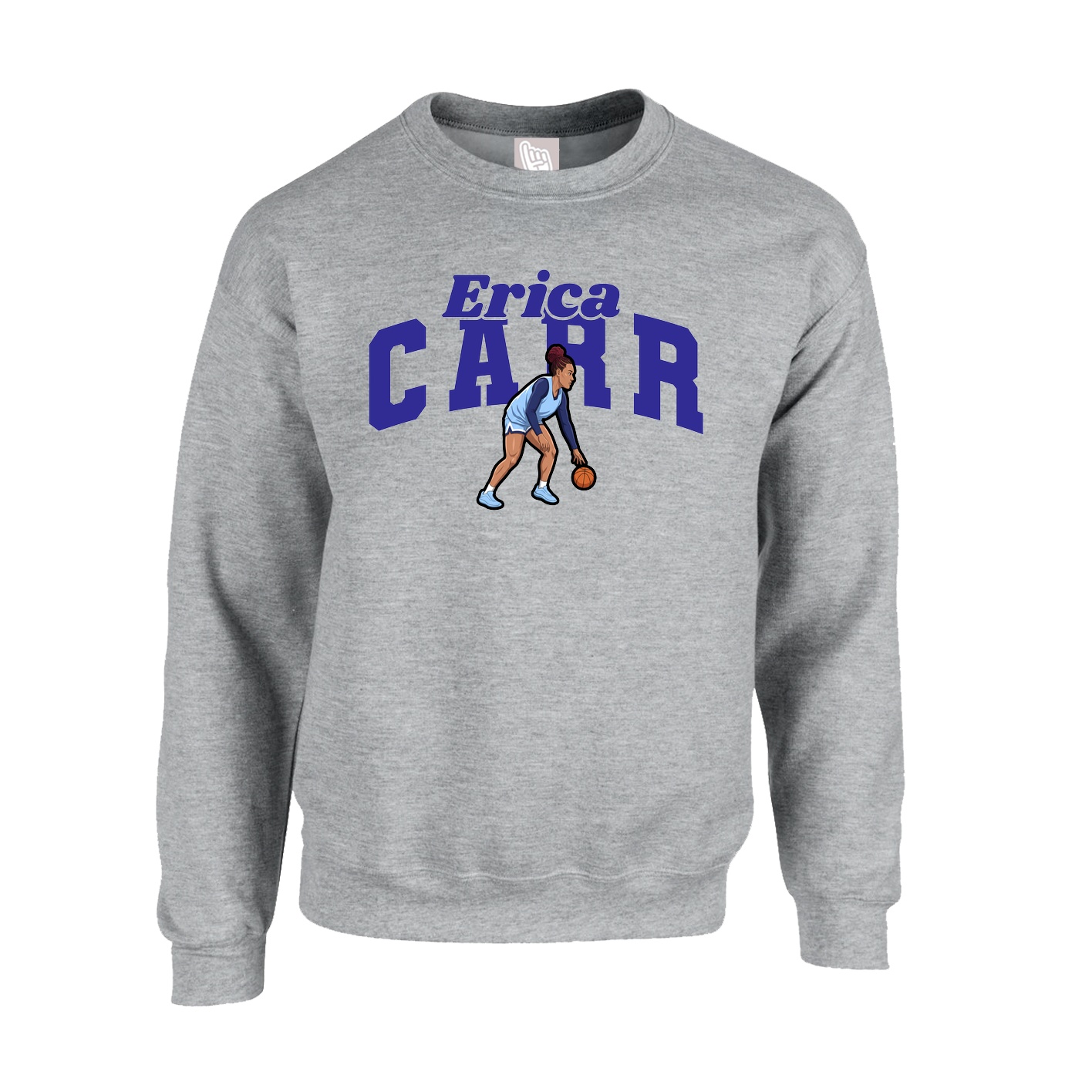 Fleece Crew — Signature Arch in Grey