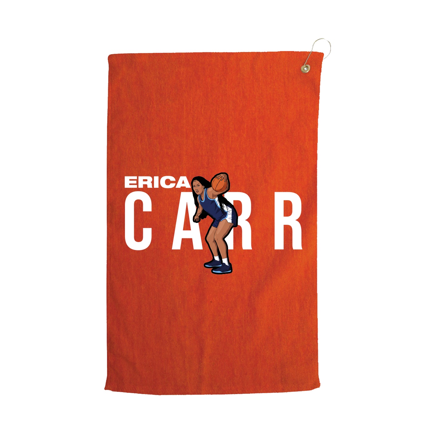Golf Towel — Player Name in Orange