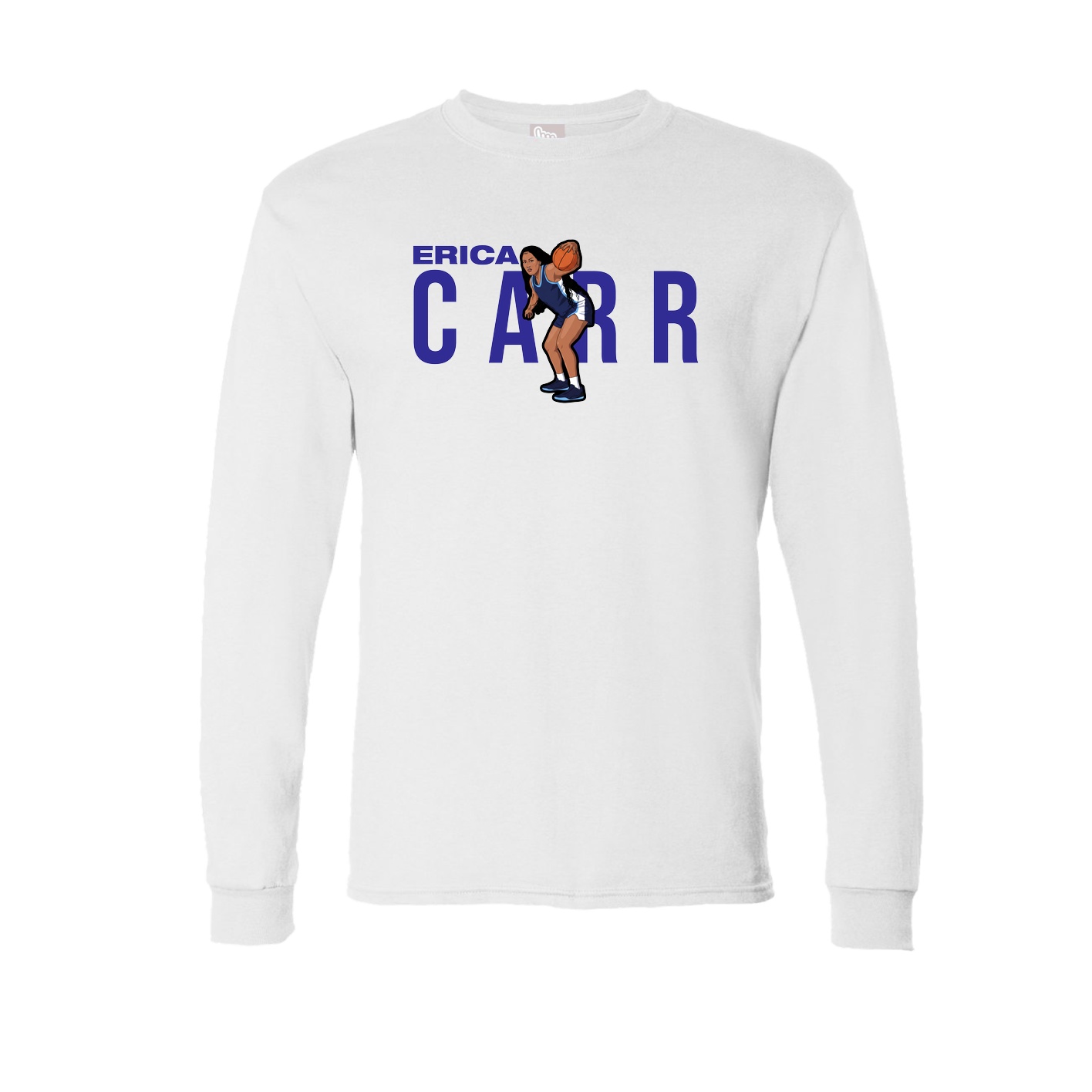 Long Sleeve Tee — Player Name in White