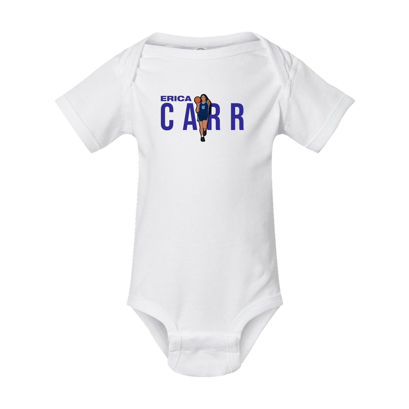 Baby Onesie — Player Name in White