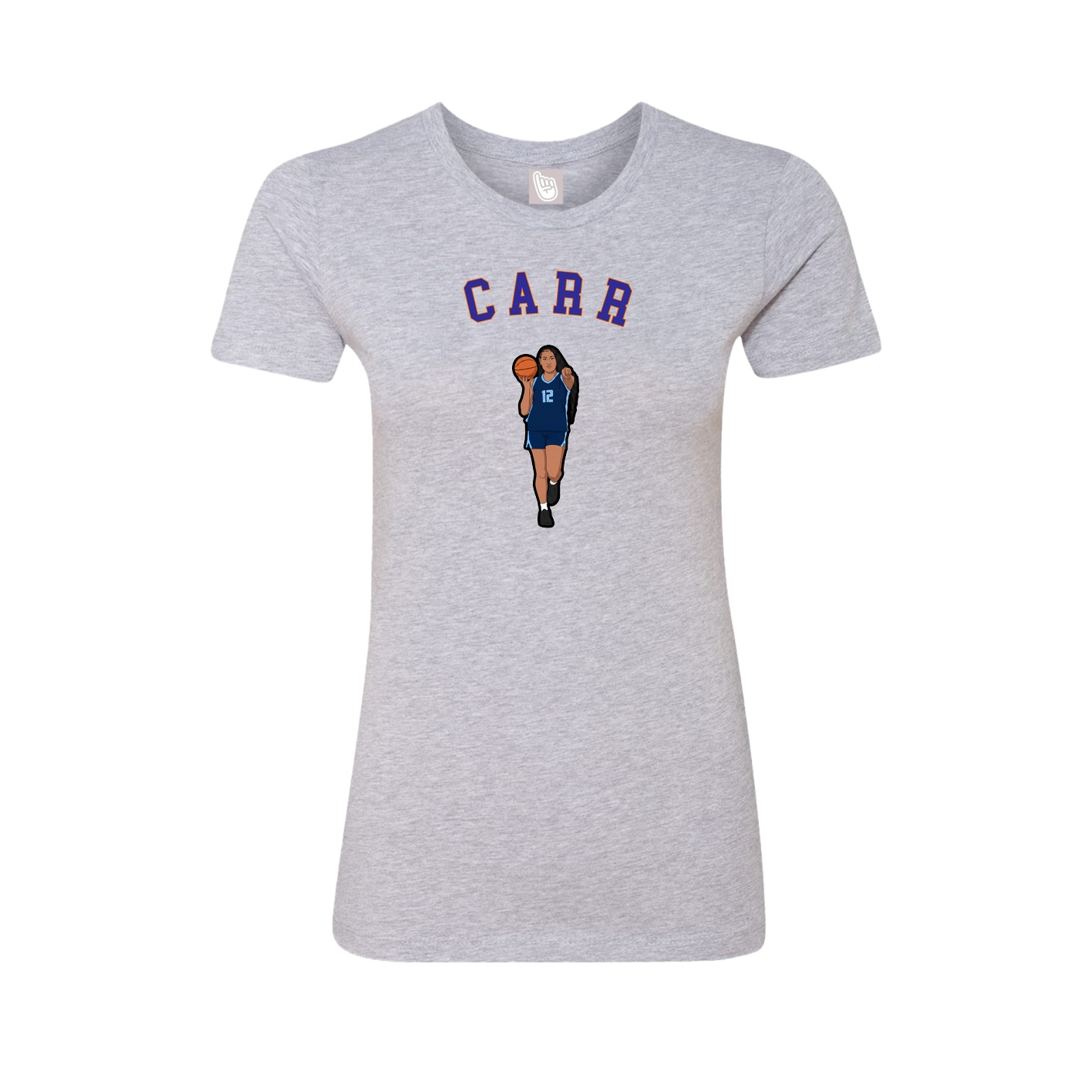 Fitted Women's Tee — Shirsey Arch in Grey