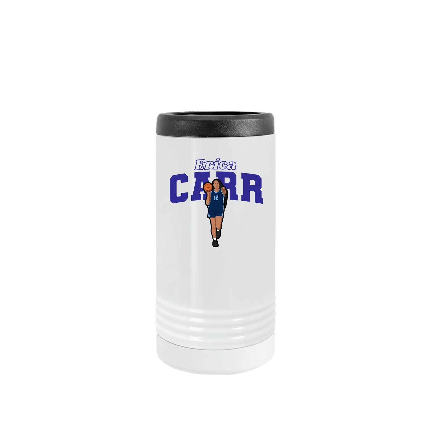Slim Beverage Holder — Name Arch in White