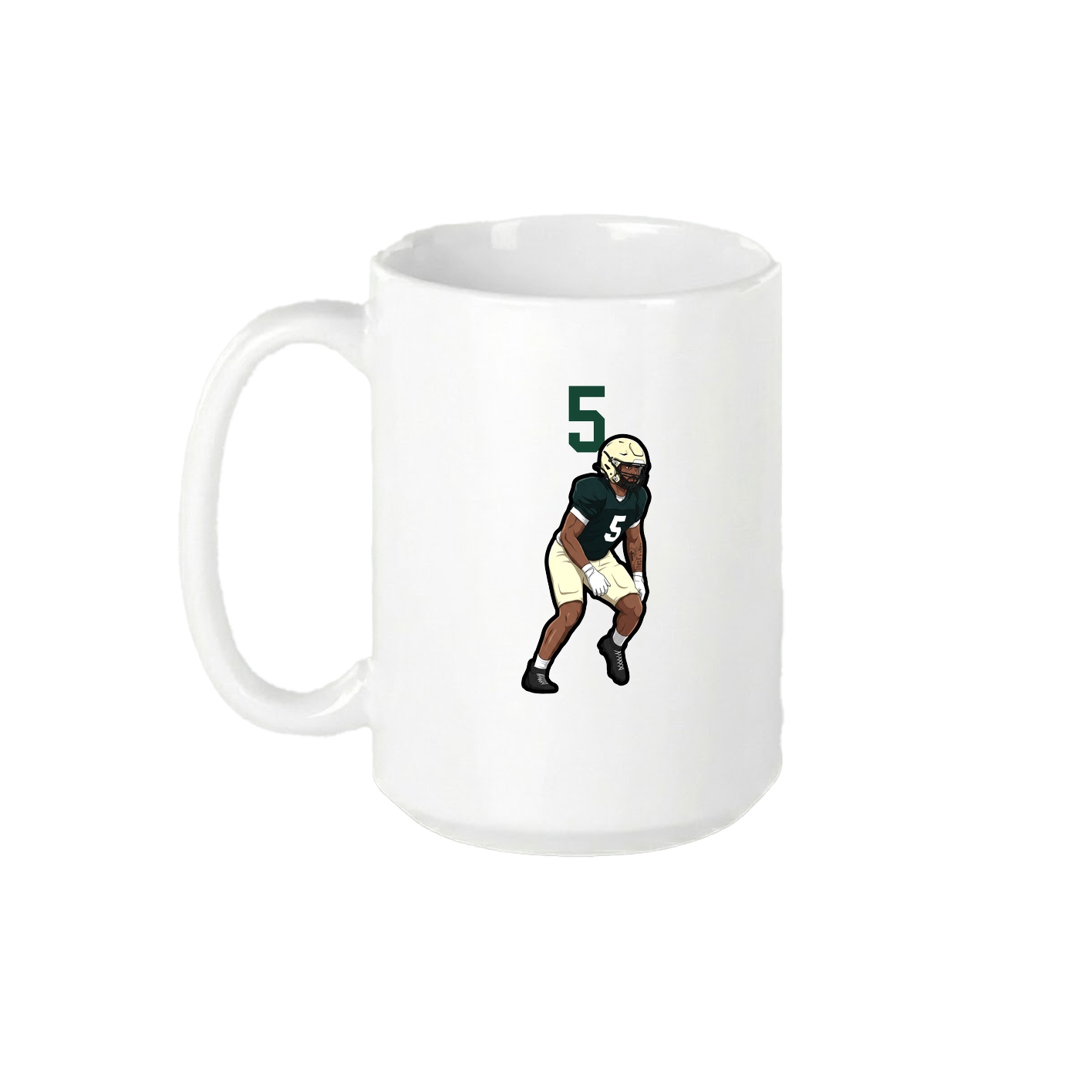 15oz Coffee Mug — Number Top in White