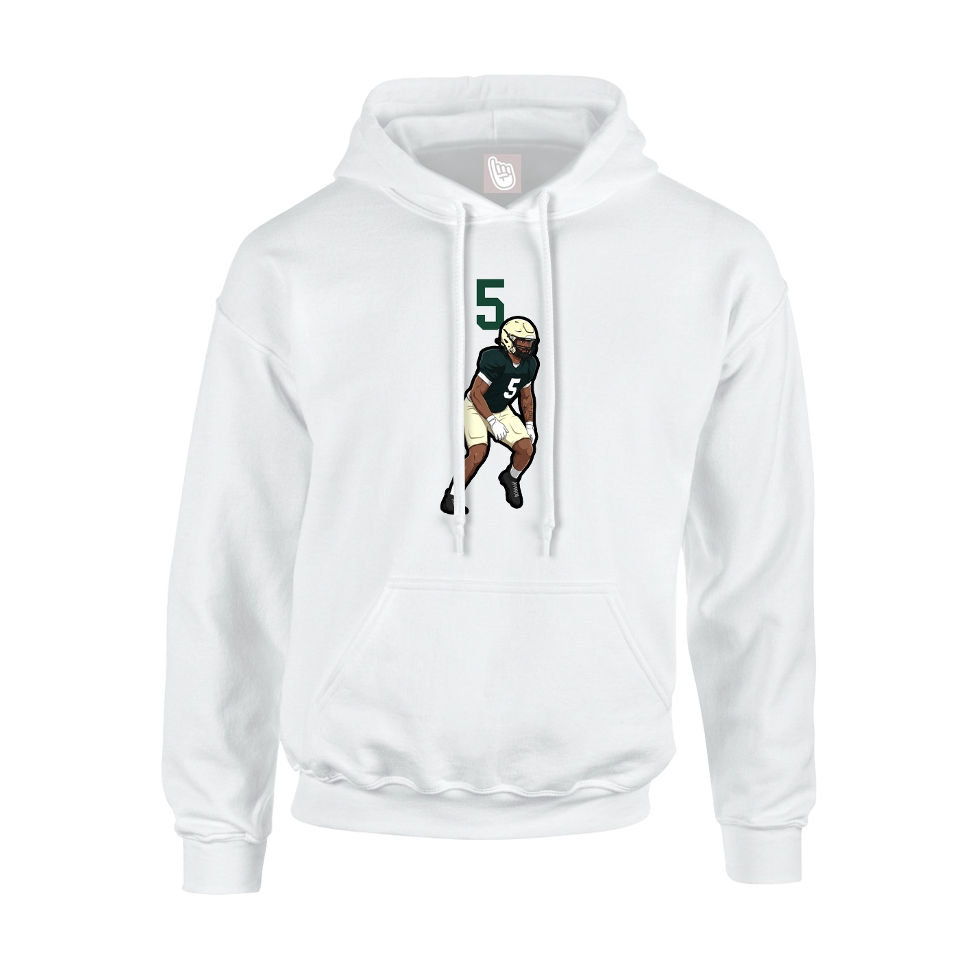 Hoodie — Number Top in White