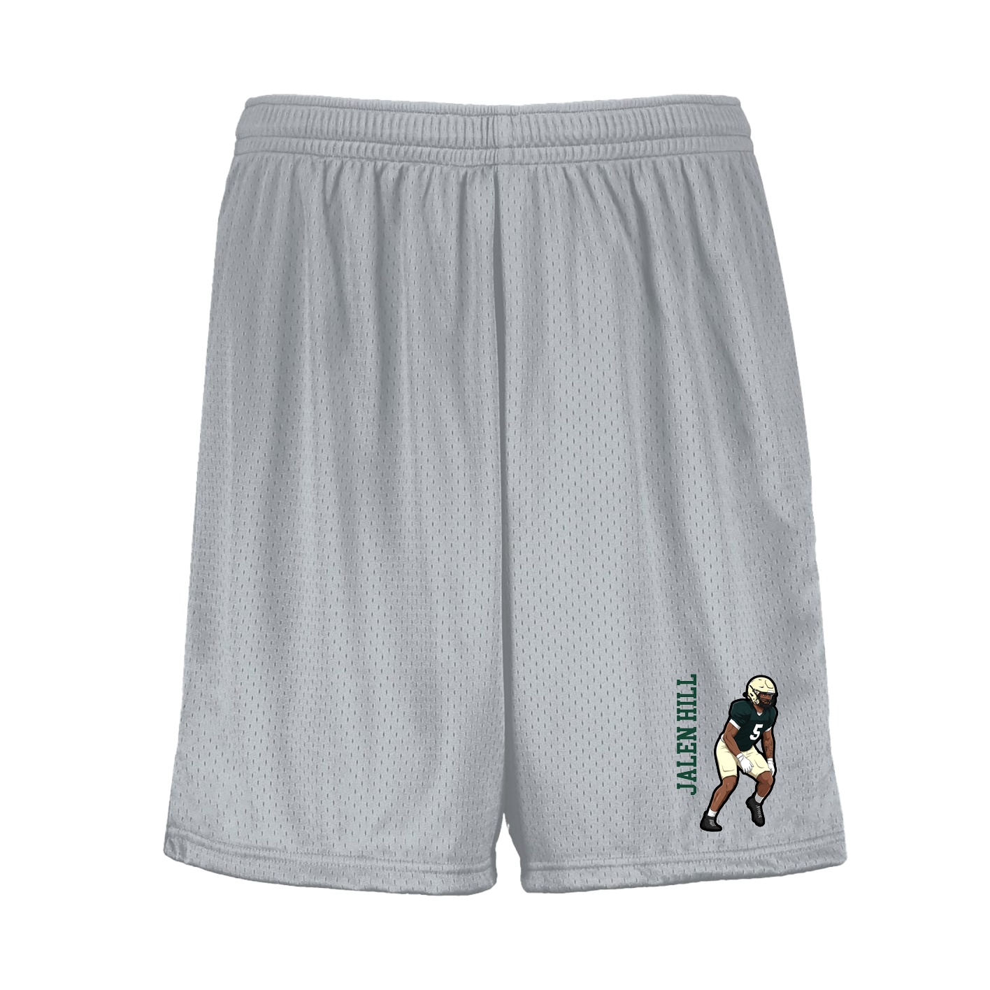 Shorts — Name Vertical in Silver