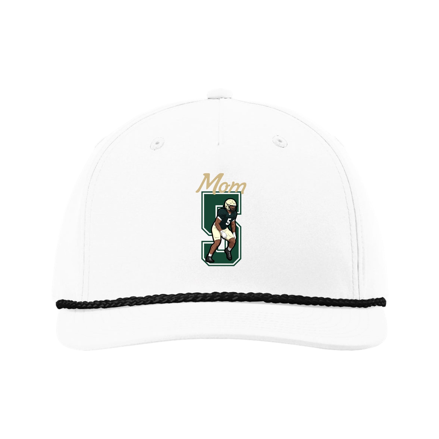Five-Panel Classic Rope Cap — Mothers Day Shirsey in White