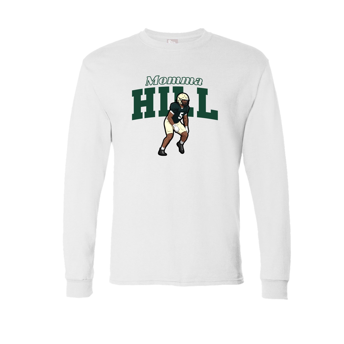 Long Sleeve Tee — Mothers Day Block in White
