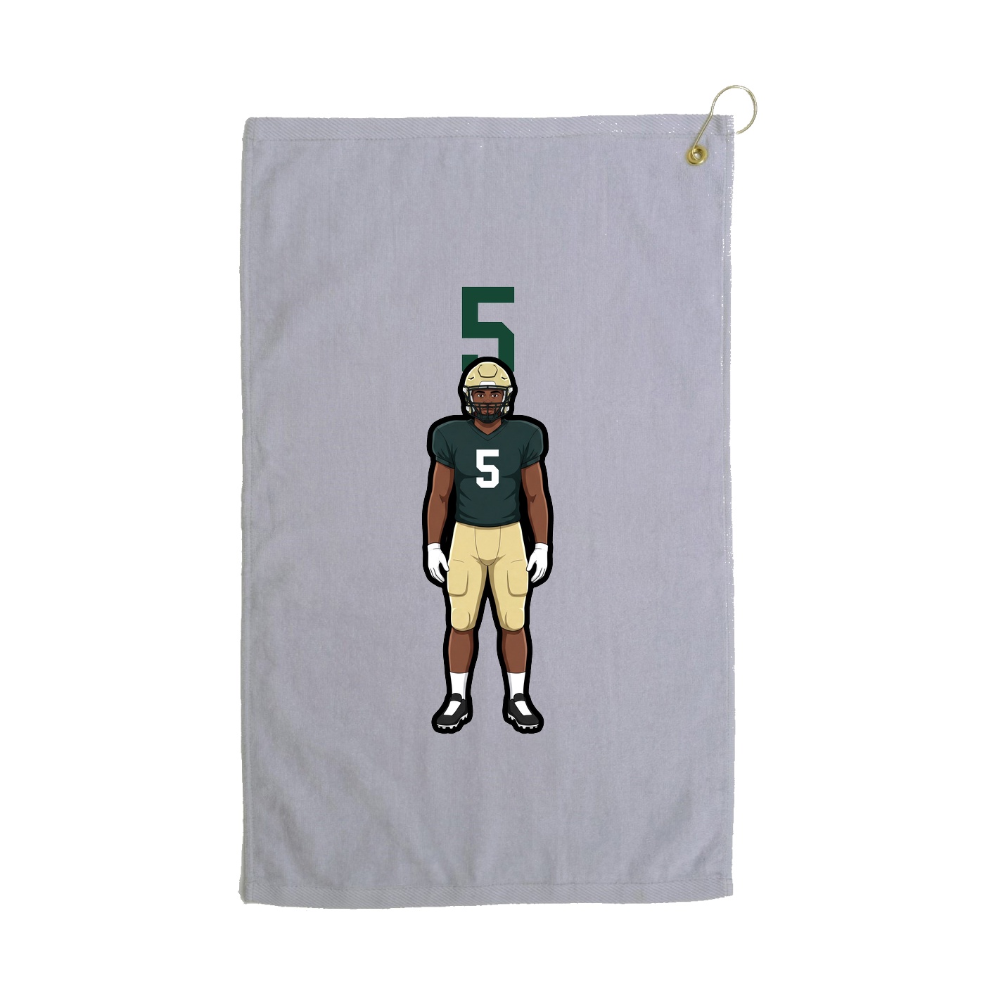 Golf Towel — Number Top in Grey