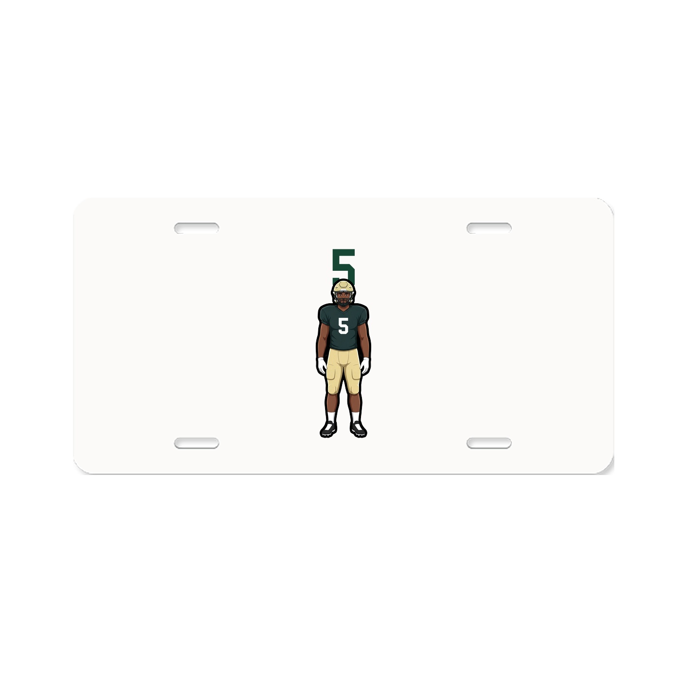 License Plate — Number Top in Classic