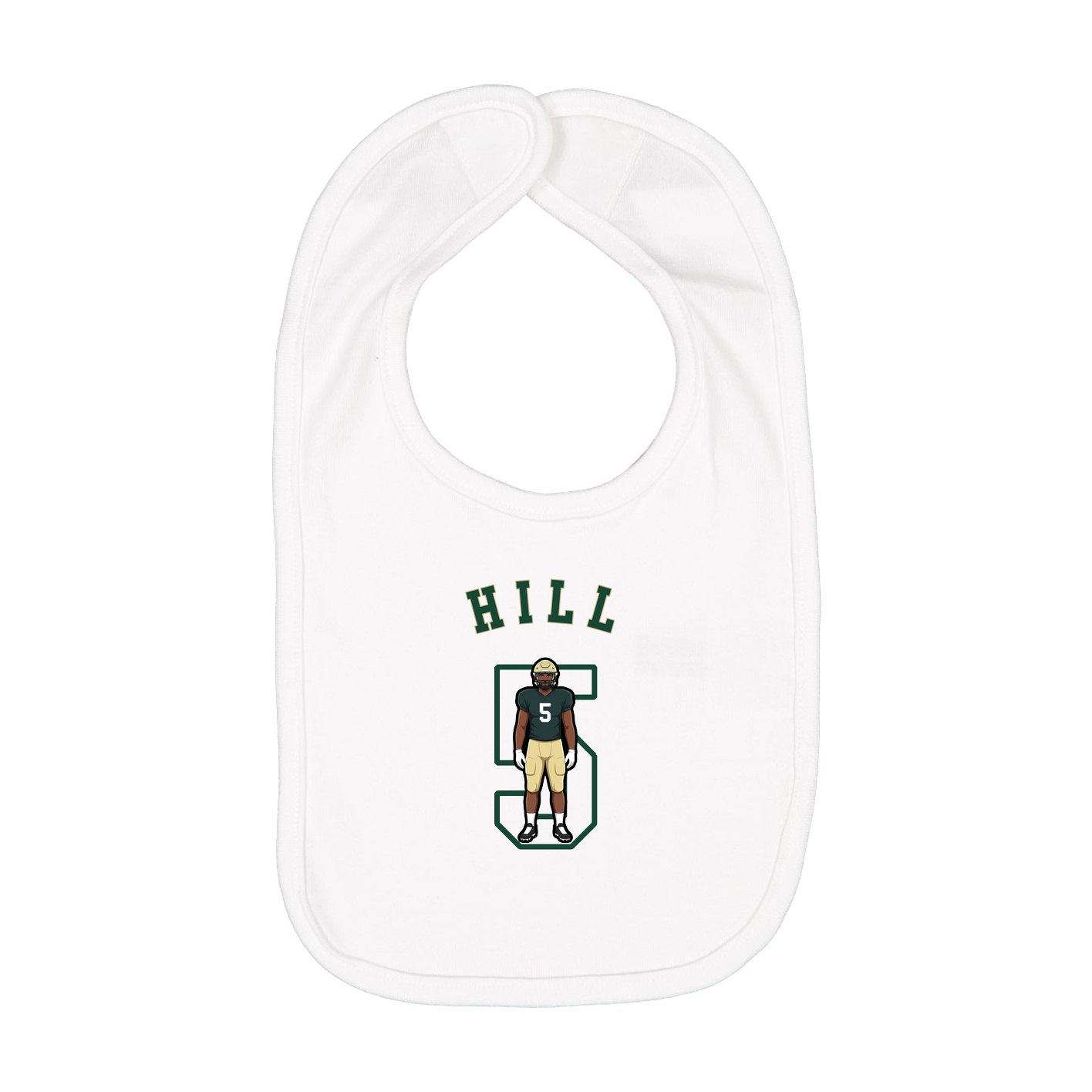 Infant Bib — Shirsey Arch in White