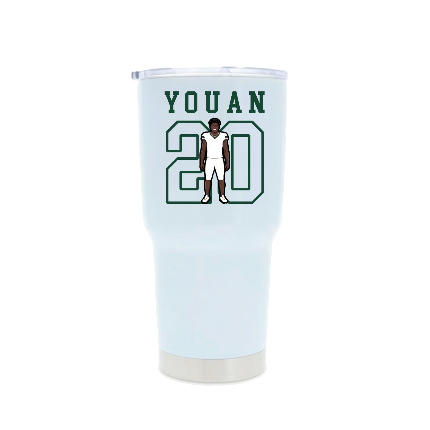 30oz Stainless Steel Tumbler — Shirsey in White