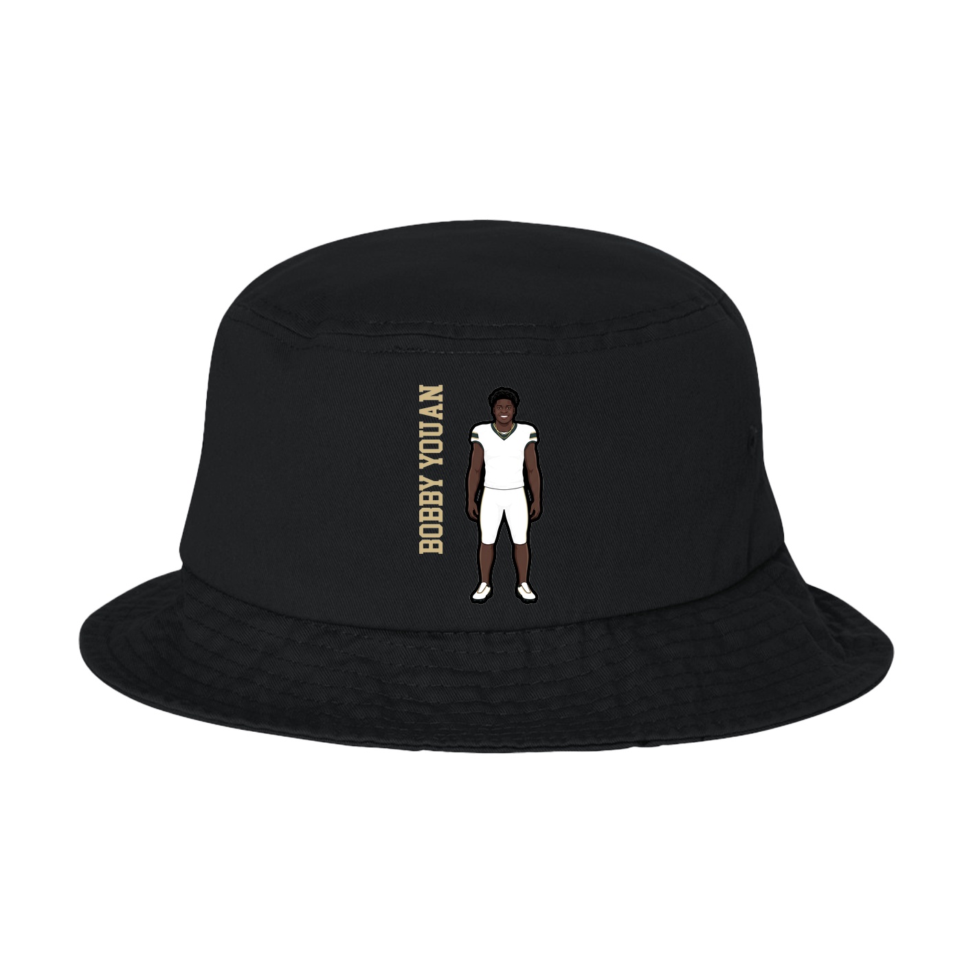 Bucket Cap — Name Vertical in Black