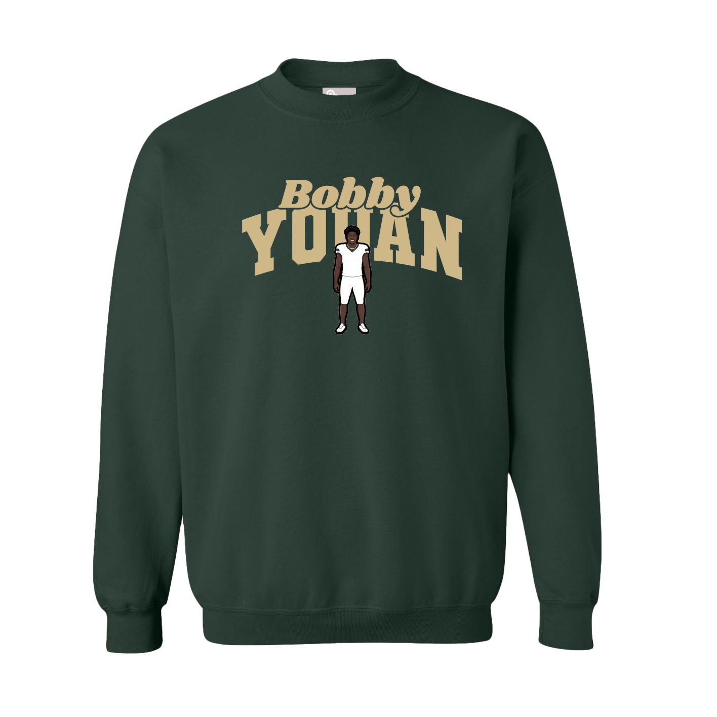 Fleece Crew — Signature Arch in Green