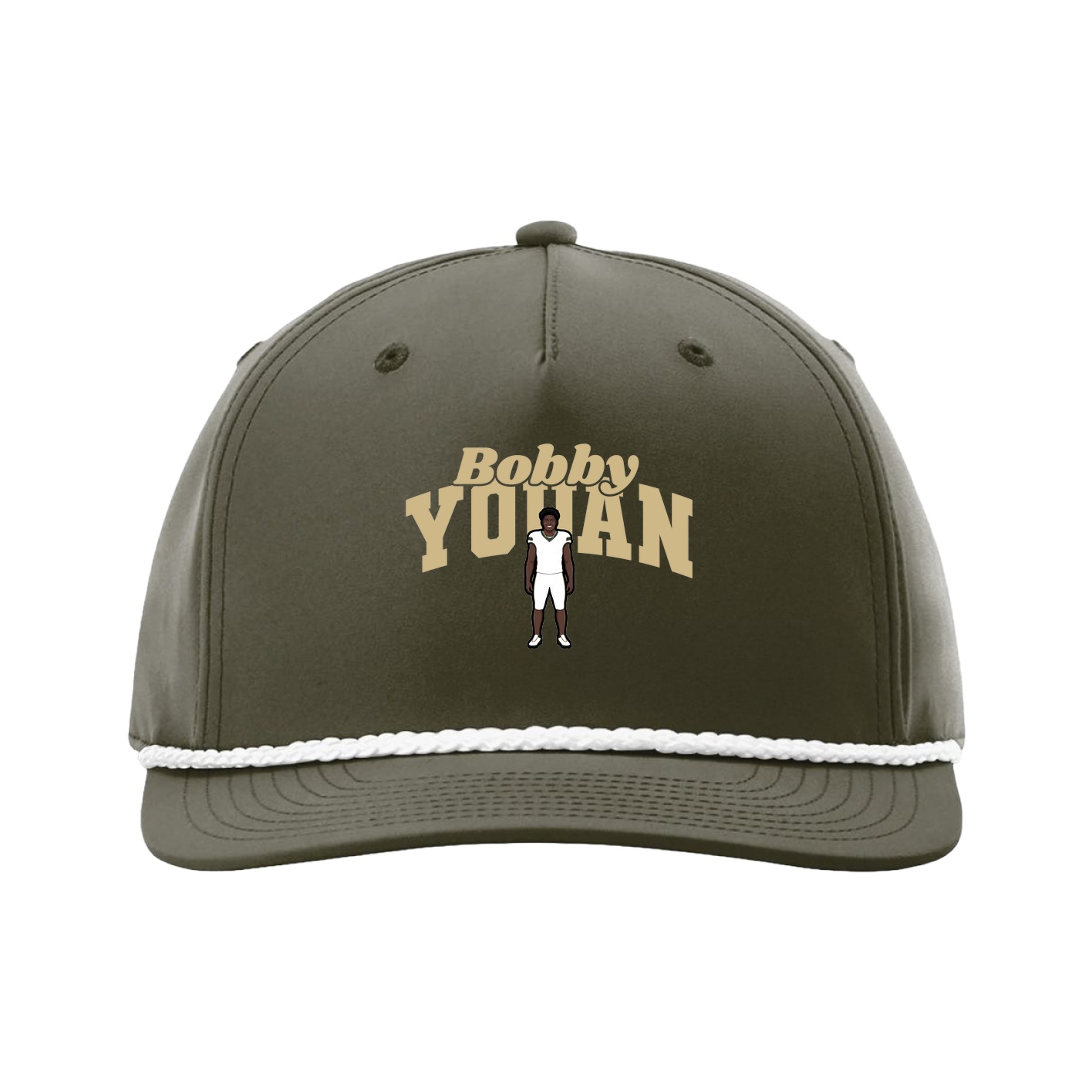 Five-Panel Classic Rope Cap — Signature Arch in Green